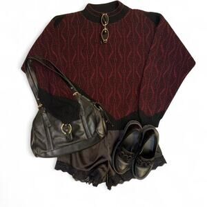 insane rare vtg 70s 80s 90s y2k preppy retro mock neck